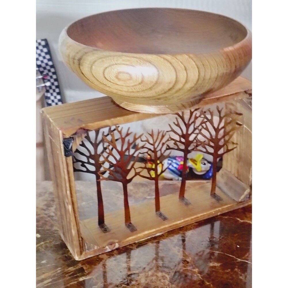 Hawaiian KOA Heirloom Bowl on Sculptural Forest Base — One-of-One from BagsMan S